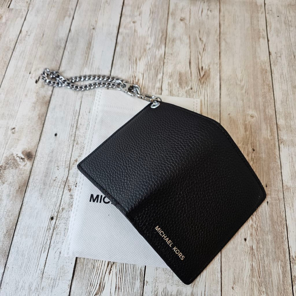 Michael Kors Mens Black Wallet cardholder with chain - Picture 6 of 6
